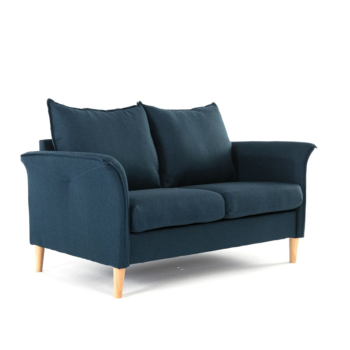 77.16" wooden straight leg double living room sofa