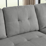 78.5-inch Beige Reversible Sleeper Sectional Sofa with Storage Chaise and Side Storage Bag - 78.5"W x 49"D x 31"H