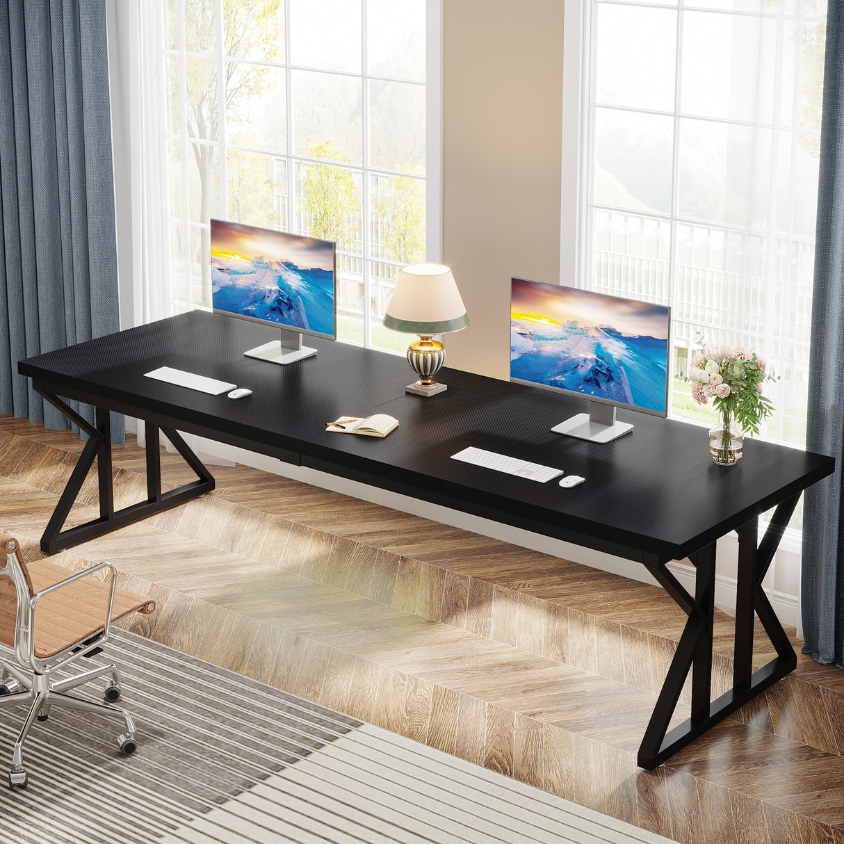 78.7 Inches Long Computer Desk, Two Person Desk For Home Office