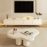 78.74'' Elegance in French Cream White Media Console - 78 inches in width