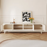 78.74'' Elegance in French Cream White Media Console - 78 inches in width