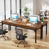 78.7" Extra Long Computer Desk, Two Person Large Desk with 2 Drawers