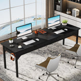 78.7" Extra Long Computer Desk, Two Person Large Desk with 2 Drawers