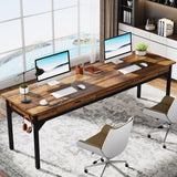 78.7" Extra Long Computer Desk, Two Person Large Desk with 2 Drawers