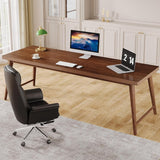 78.7" Wood Extra Long Desk, Large 2-Person Computer Desk Writing Desk