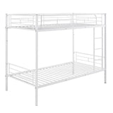 78" Classic Dormitory Double Bed Metal Bunk Bed, Simple Style