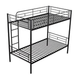 78" Classic Dormitory Double Bed Metal Bunk Bed, Simple Style
