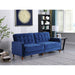 78" Loveseat Comfort Velvet Thickened Upholstered Convertible Sofa Bed with Adjustable Back