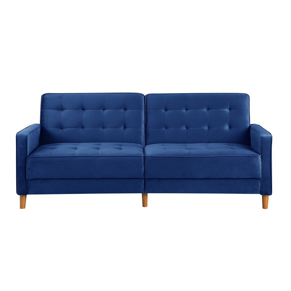 78" Loveseat Comfort Velvet Thickened Upholstered Convertible Sofa Bed with Adjustable Back