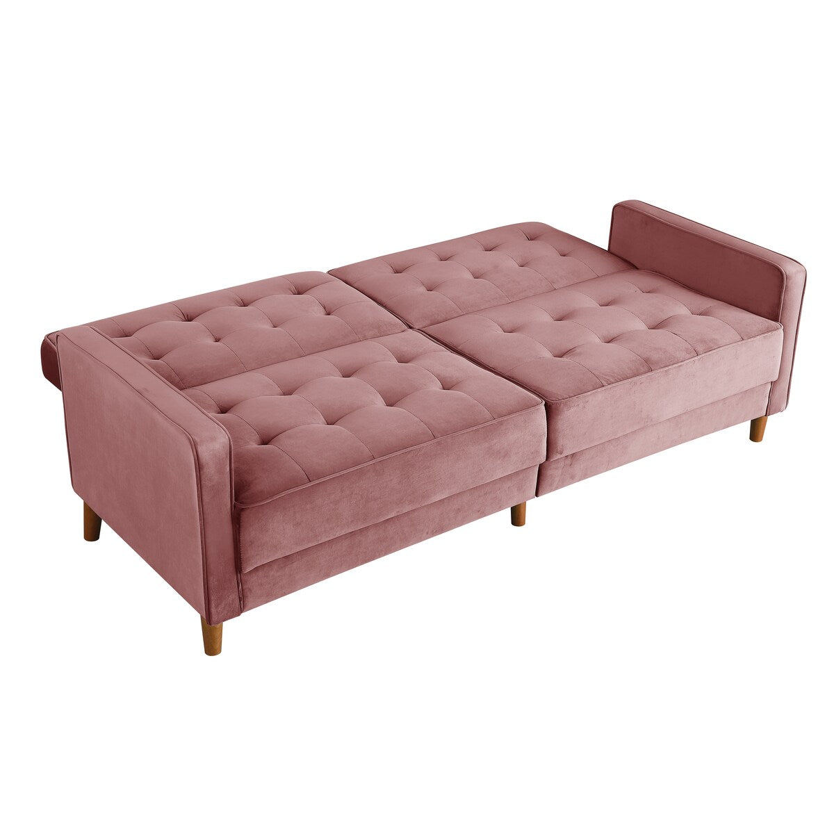 78" Loveseat Comfort Velvet Thickened Upholstered Convertible Sofa Bed with Adjustable Back