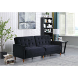 78" Loveseat Comfort Velvet Thickened Upholstered Convertible Sofa Bed with Adjustable Back