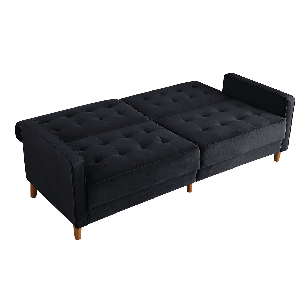 78" Loveseat Comfort Velvet Thickened Upholstered Convertible Sofa Bed with Adjustable Back