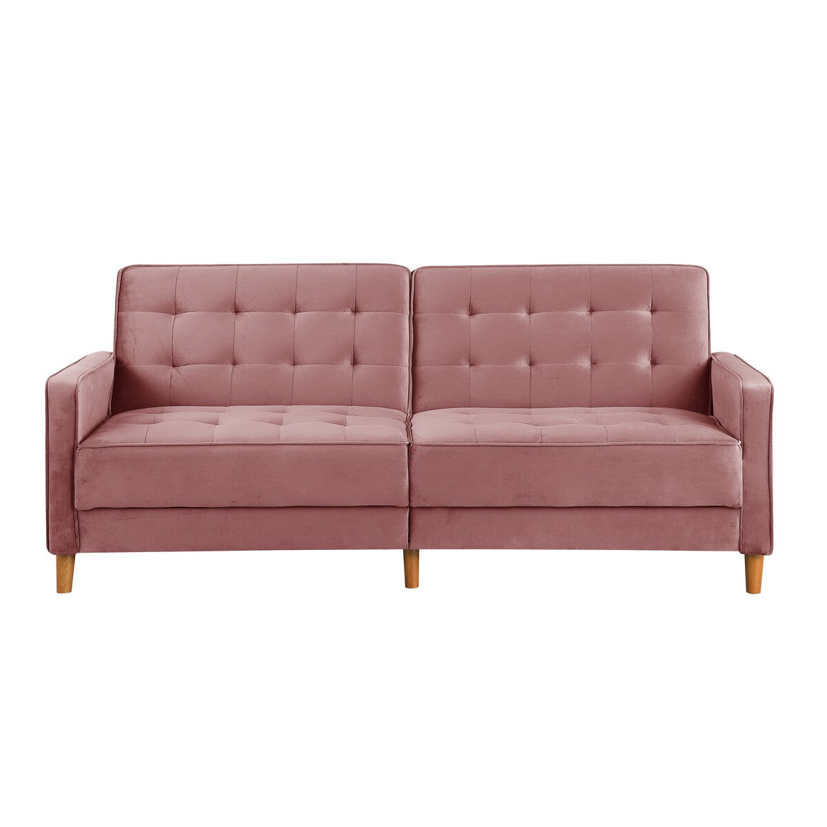 78" Loveseat Comfort Velvet Thickened Upholstered Convertible Sofa Bed with Adjustable Back