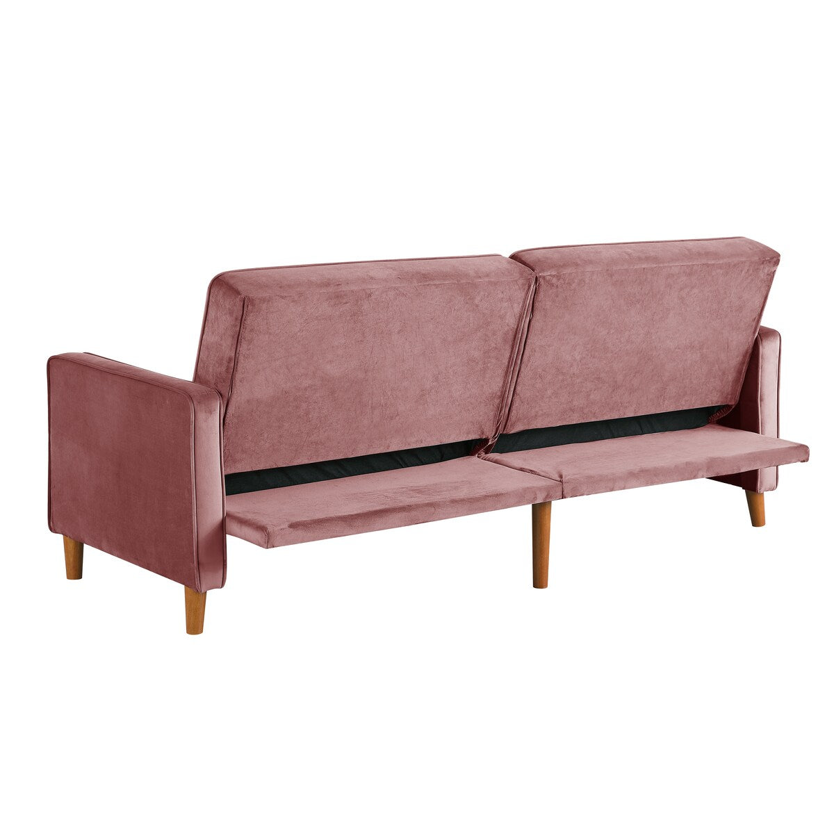78" Loveseat Comfort Velvet Thickened Upholstered Convertible Sofa Bed with Adjustable Back