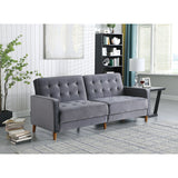 78" Loveseat Comfort Velvet Thickened Upholstered Convertible Sofa Bed with Adjustable Back