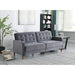 78" Loveseat Comfort Velvet Thickened Upholstered Convertible Sofa Bed with Adjustable Back