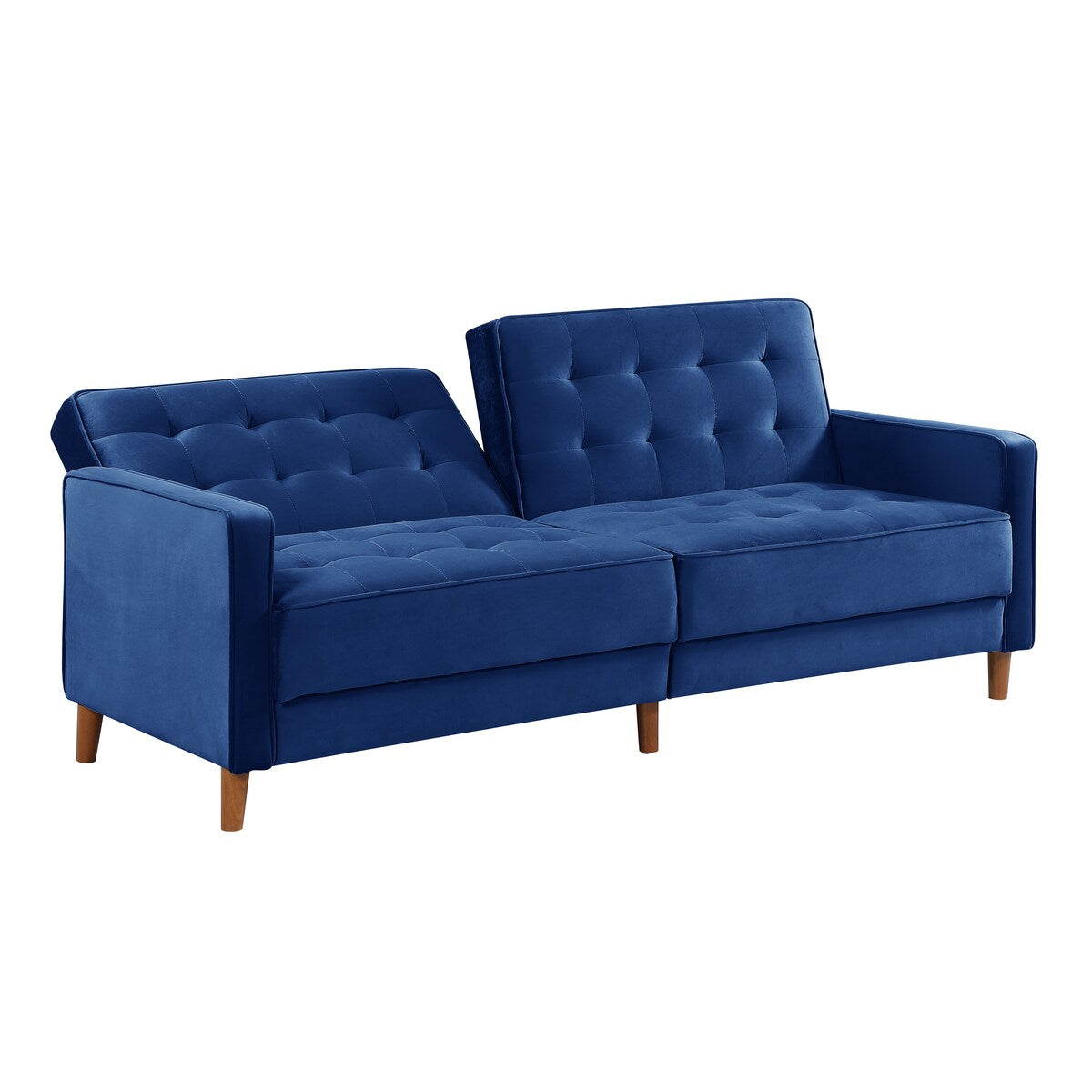 78" Loveseat Comfort Velvet Thickened Upholstered Convertible Sofa Bed with Adjustable Back