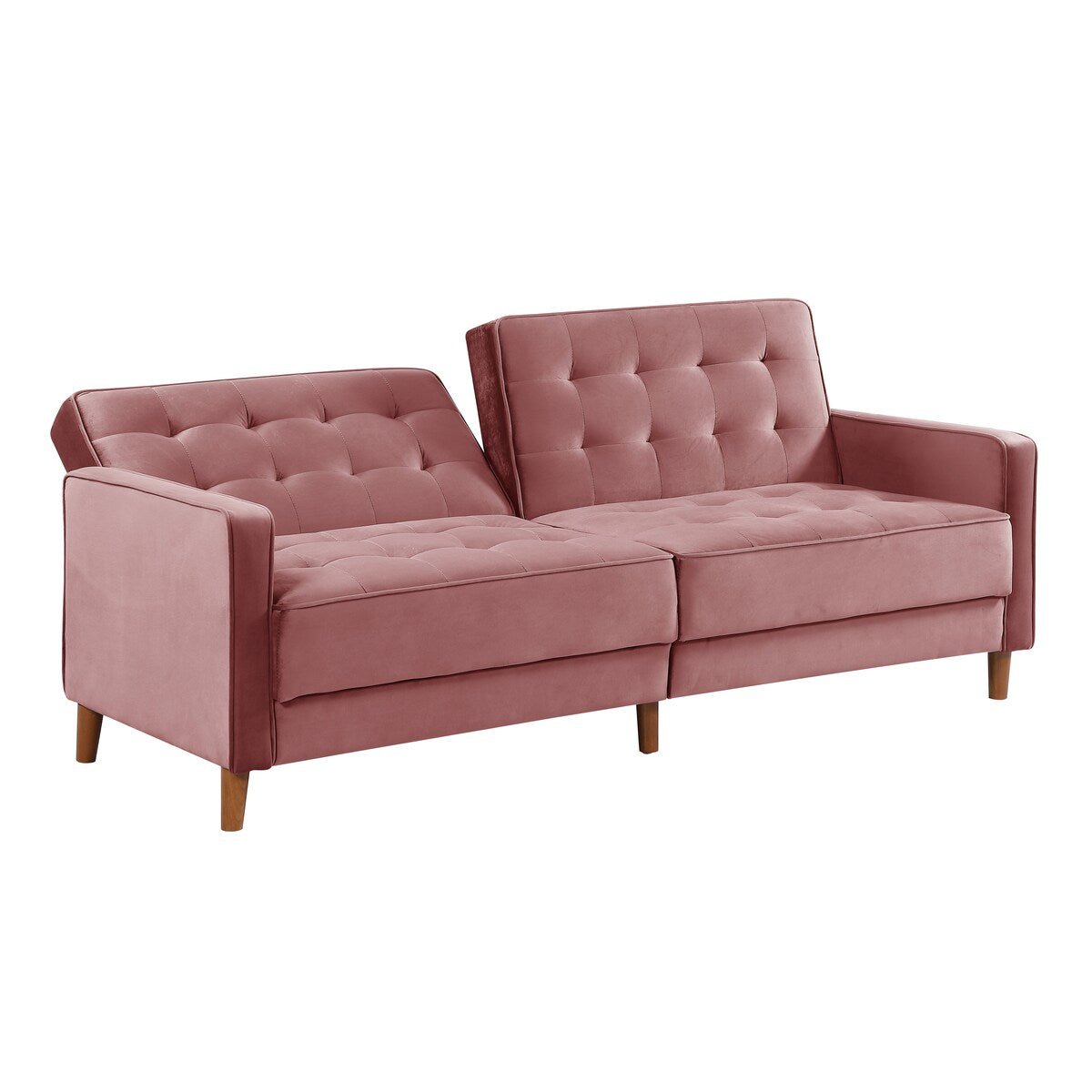 78" Loveseat Comfort Velvet Thickened Upholstered Convertible Sofa Bed with Adjustable Back