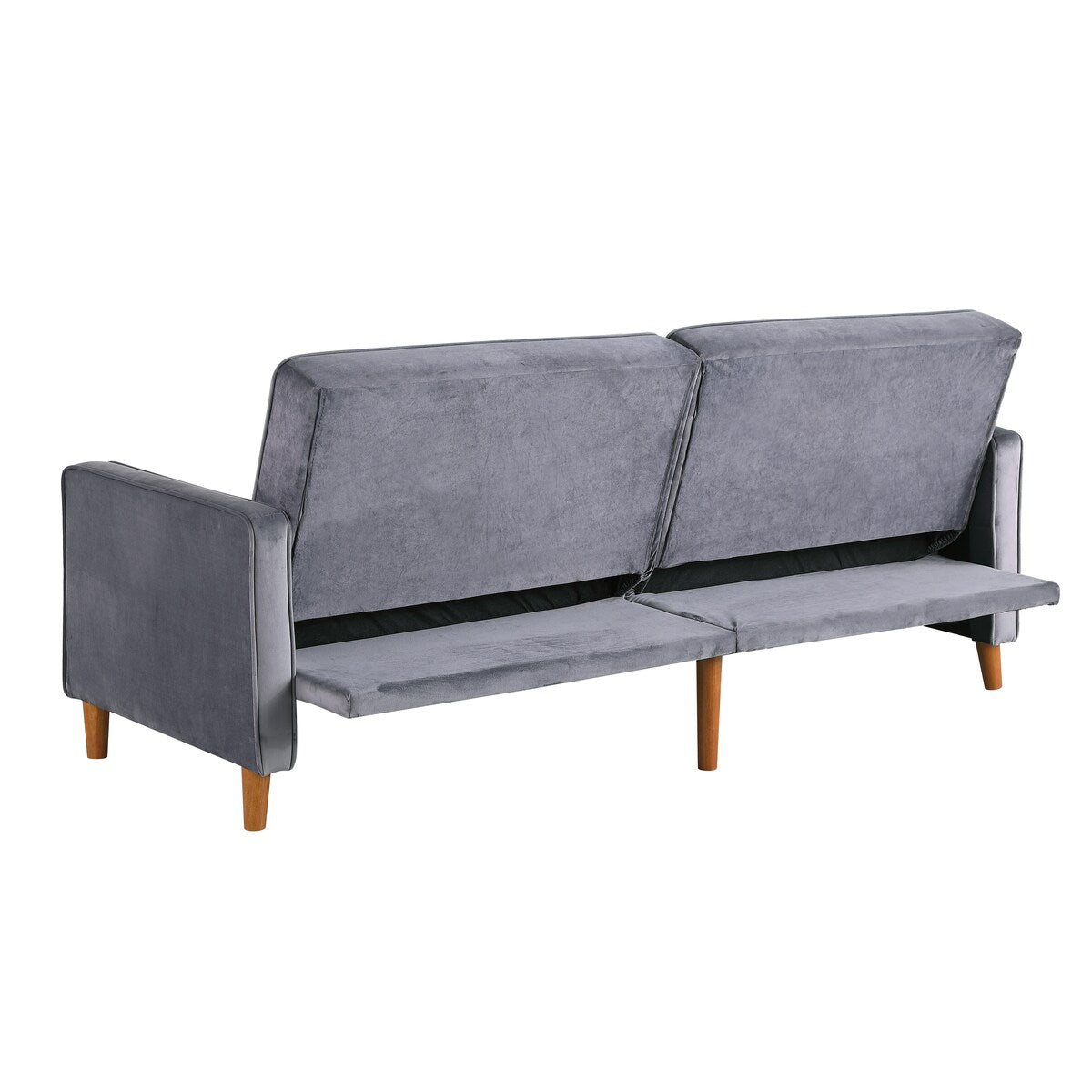 78" Loveseat Comfort Velvet Thickened Upholstered Convertible Sofa Bed with Adjustable Back