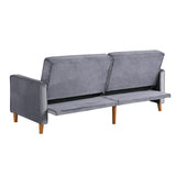 78" Loveseat Comfort Velvet Thickened Upholstered Convertible Sofa Bed with Adjustable Back