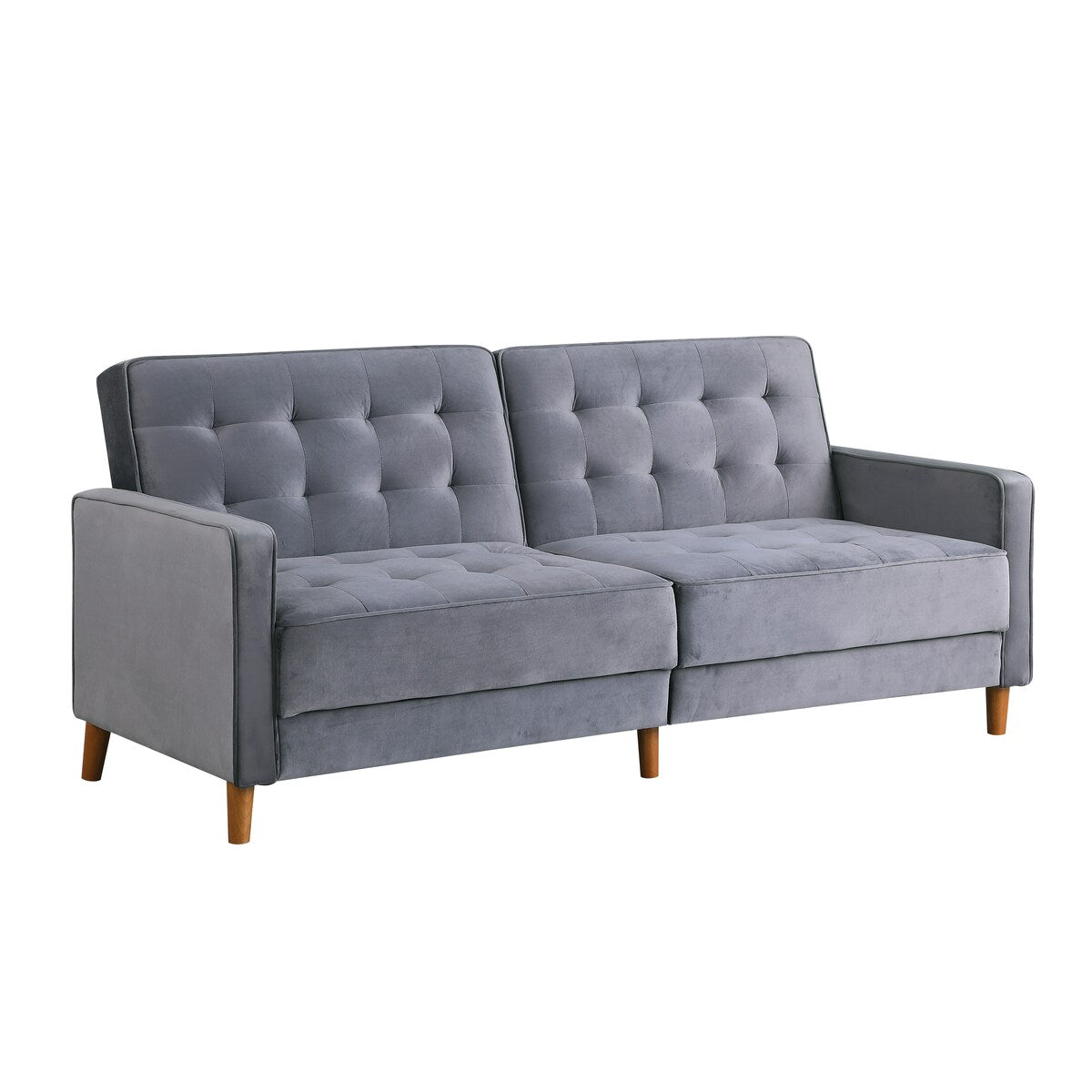 78" Loveseat Comfort Velvet Thickened Upholstered Convertible Sofa Bed with Adjustable Back