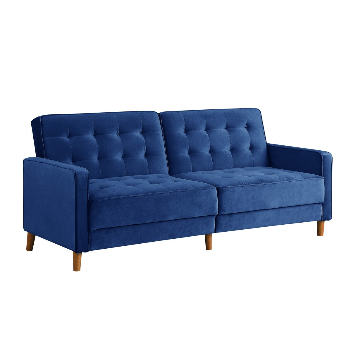 78" Loveseat Comfort Velvet Thickened Upholstered Convertible Sofa Bed with Adjustable Back