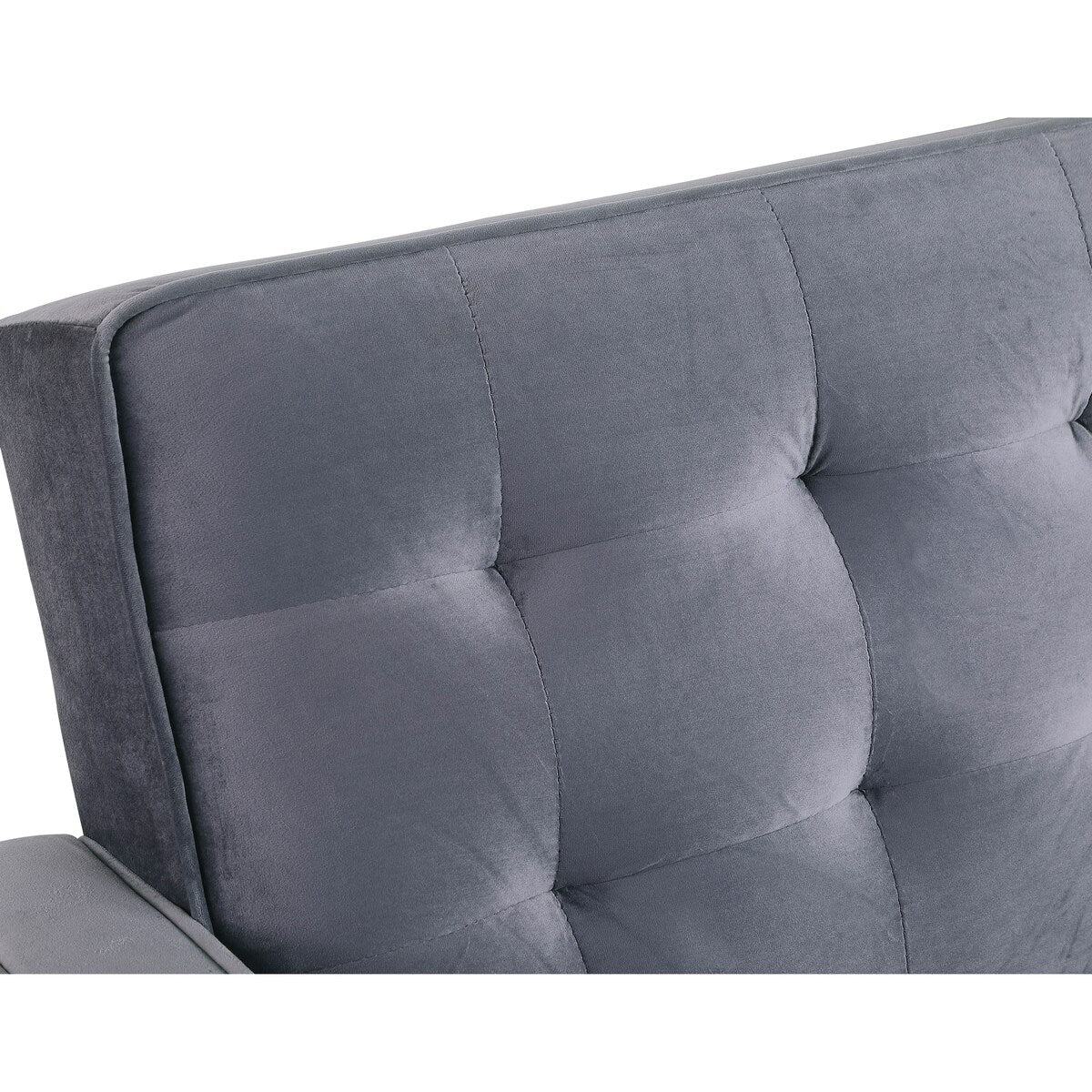 78" Loveseat Comfort Velvet Thickened Upholstered Convertible Sofa Bed with Adjustable Back