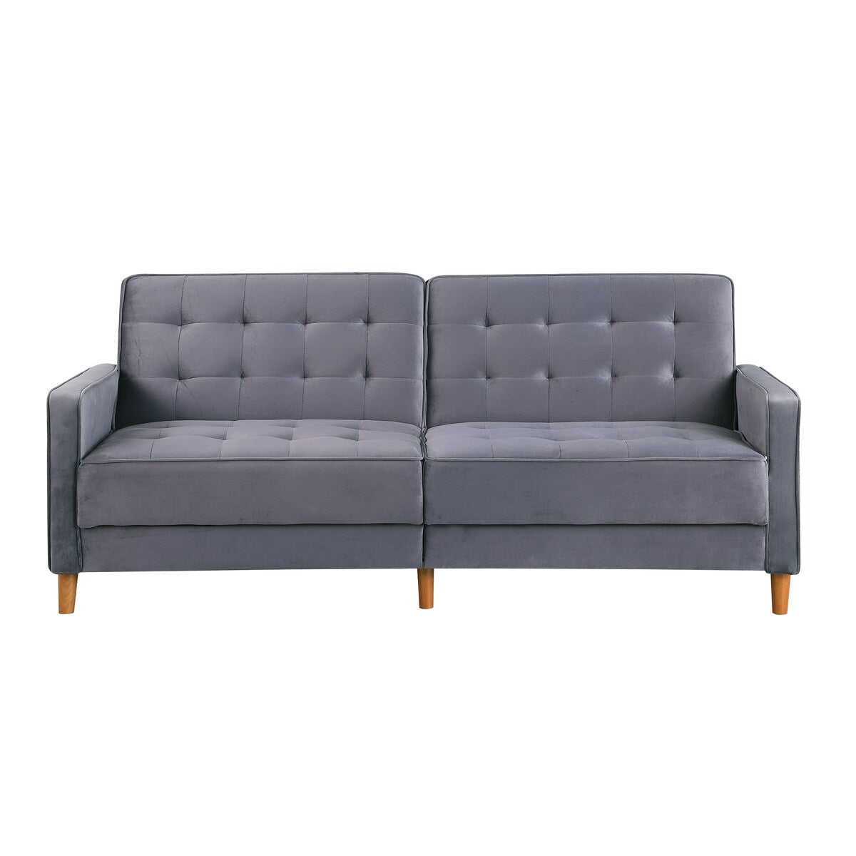 78" Loveseat Comfort Velvet Thickened Upholstered Convertible Sofa Bed with Adjustable Back