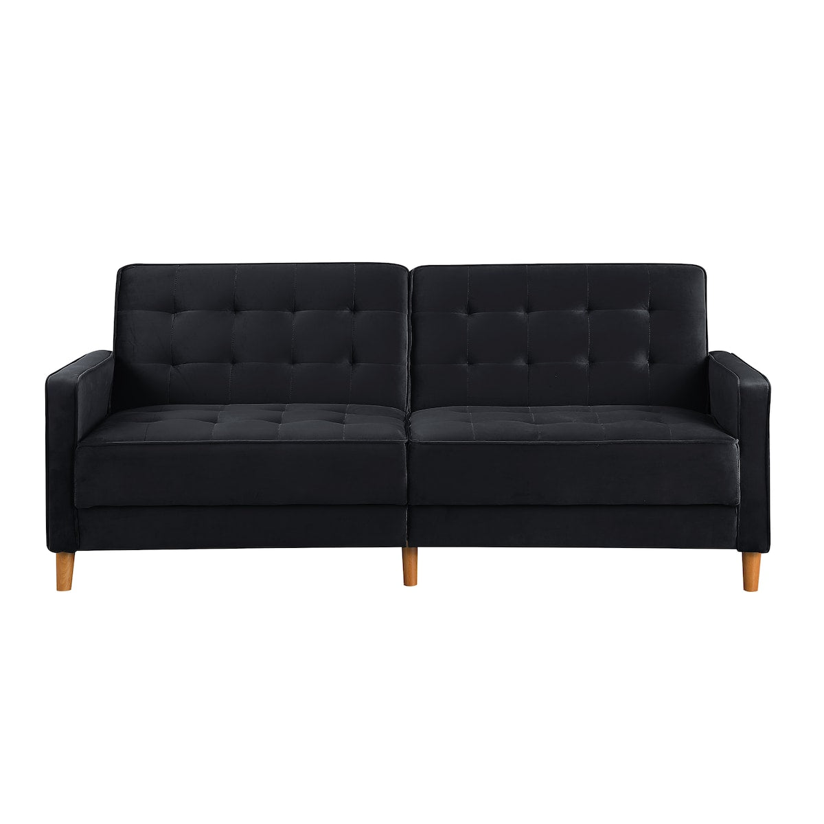 78" Loveseat Comfort Velvet Thickened Upholstered Convertible Sofa Bed with Adjustable Back