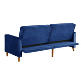 78" Loveseat Comfort Velvet Thickened Upholstered Convertible Sofa Bed with Adjustable Back