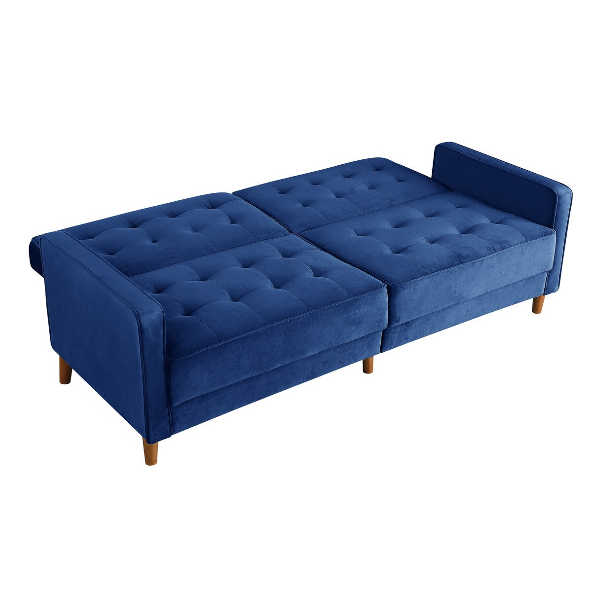 78" Loveseat Comfort Velvet Thickened Upholstered Convertible Sofa Bed with Adjustable Back