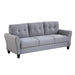 Grey Linen Upholstered Couch Sofa - 30.00 x 79.90 x 34.50