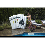 79" Inflatable White and Black Royal Flush Mattress Pool Float