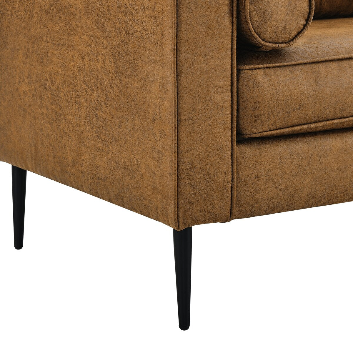 79"Mid-Century Modern Couch with high-tech Fabric Surface/ Upholstered Cushions/Pillows,Seat Sofas&Couches