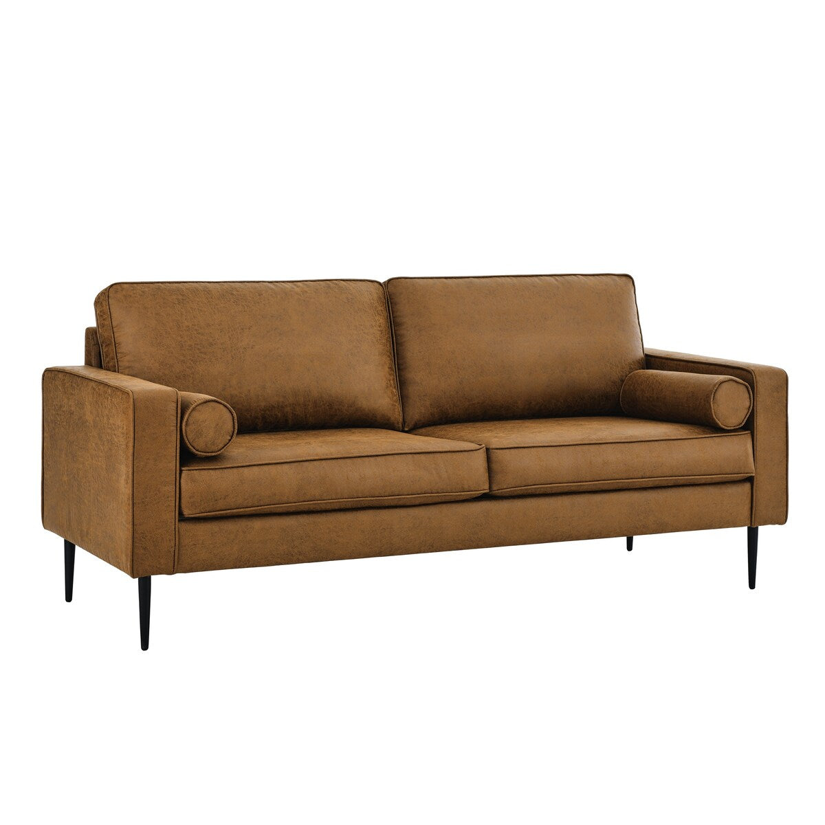 79"Mid-Century Modern Couch with high-tech Fabric Surface/ Upholstered Cushions/Pillows,Seat Sofas&Couches