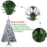 7FT Flocking Christmas Tree 1300 Branches