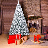 7FT Flocking Christmas Tree 1300 Branches