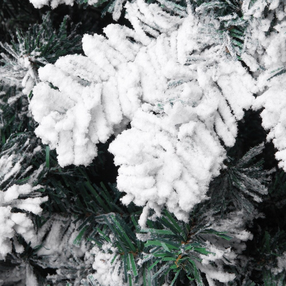 7FT Flocking Christmas Tree 1300 Branches