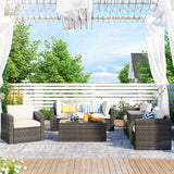 7PCS Patio Furniture Wicker Sofa Sets