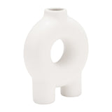 Sagebrook Home Ceramic Footed Vase - Elevate Your Decor with Stylish Home Accents, Ideal for Any Room, Elegant Single Piece