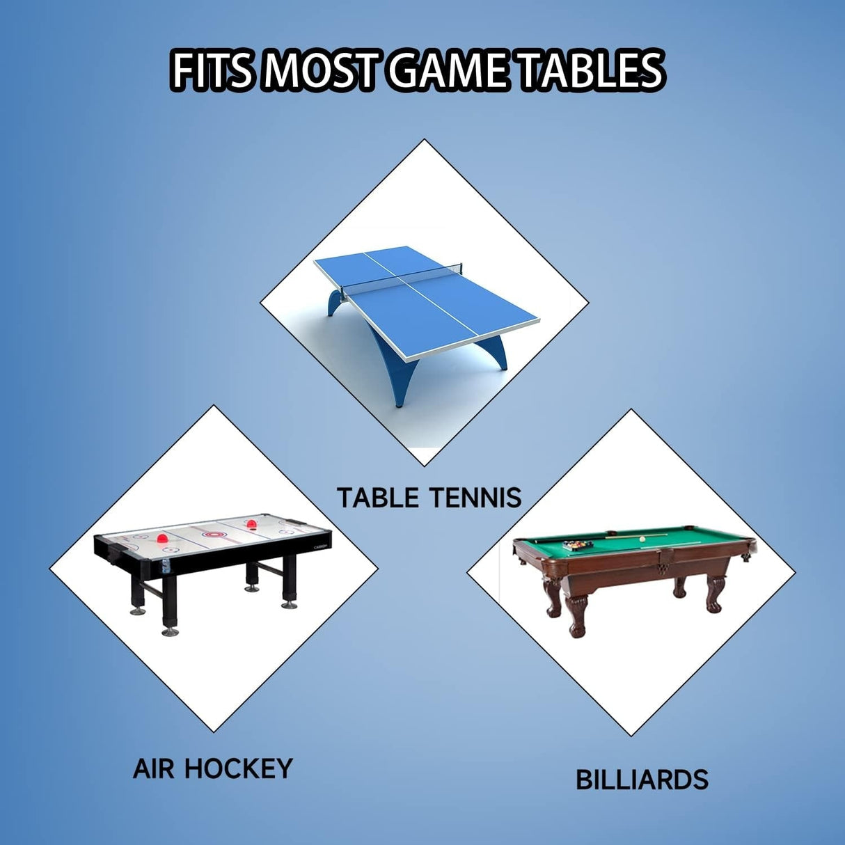 GSE™ 7ft/8ft/9ft Heavy Duty PU Leatherette Billiard Pool Table Cover - Grey