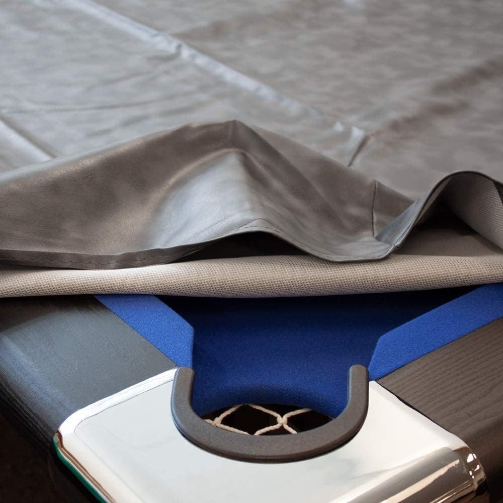 GSE™ 7ft/8ft/9ft Heavy Duty PU Leatherette Billiard Pool Table Cover - Grey