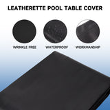 GSE™ 7ft/8ft/9ft Heavy Duty PU Leatherette Billiard Pool Table Cover - Black