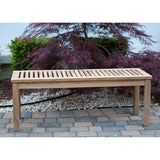 Solid Teak 5-foot Backless Bench