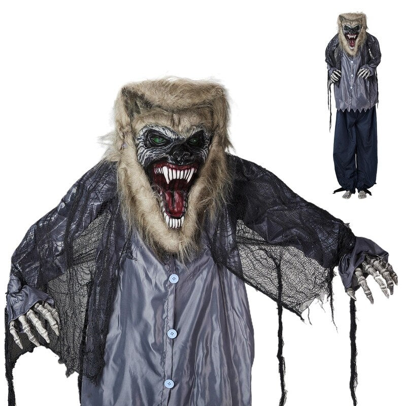 7ft Animatronic Werewolf Sound Activated Halloween Decor