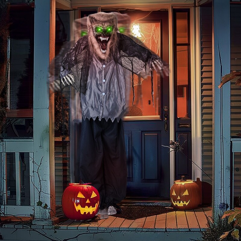 7ft Animatronic Werewolf Sound Activated Halloween Decor