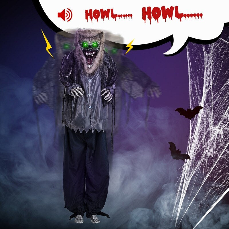 7ft Animatronic Werewolf Sound Activated Halloween Decor
