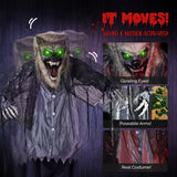7ft Animatronic Werewolf Sound Activated Halloween Decor