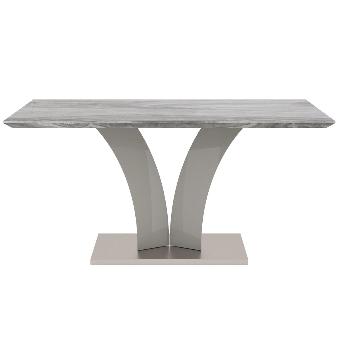7pc Dining Set - Grey Table with Light Grey Chair