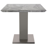 7pc Dining Set - Grey Table with Light Grey Chair